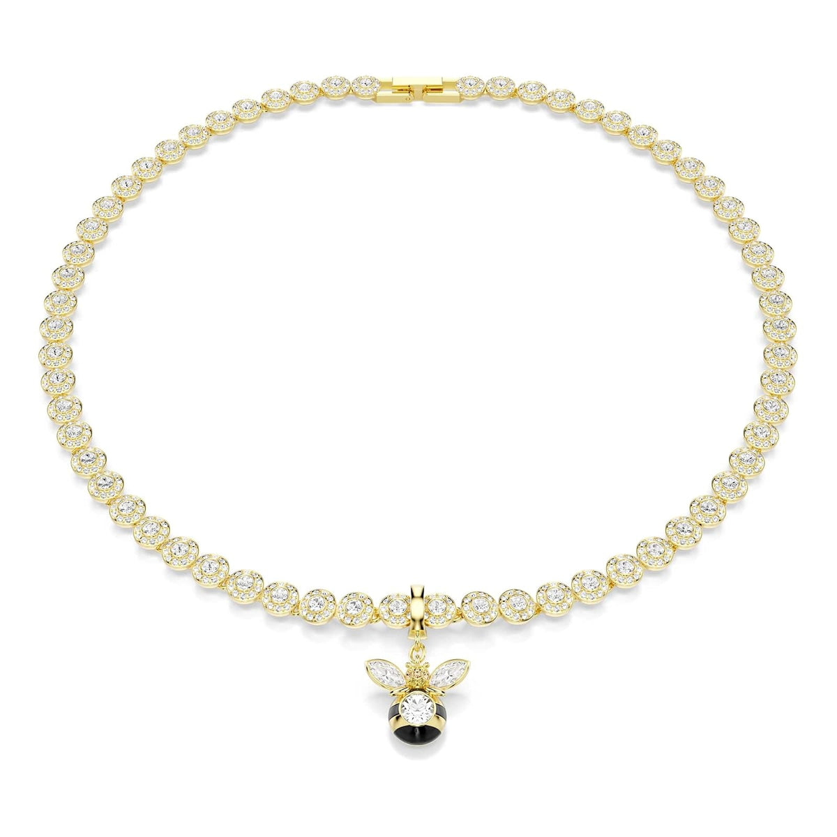 Abalorio de Swarovski Idyllia, corte mixto, abeja, multicolor, chapado en oro