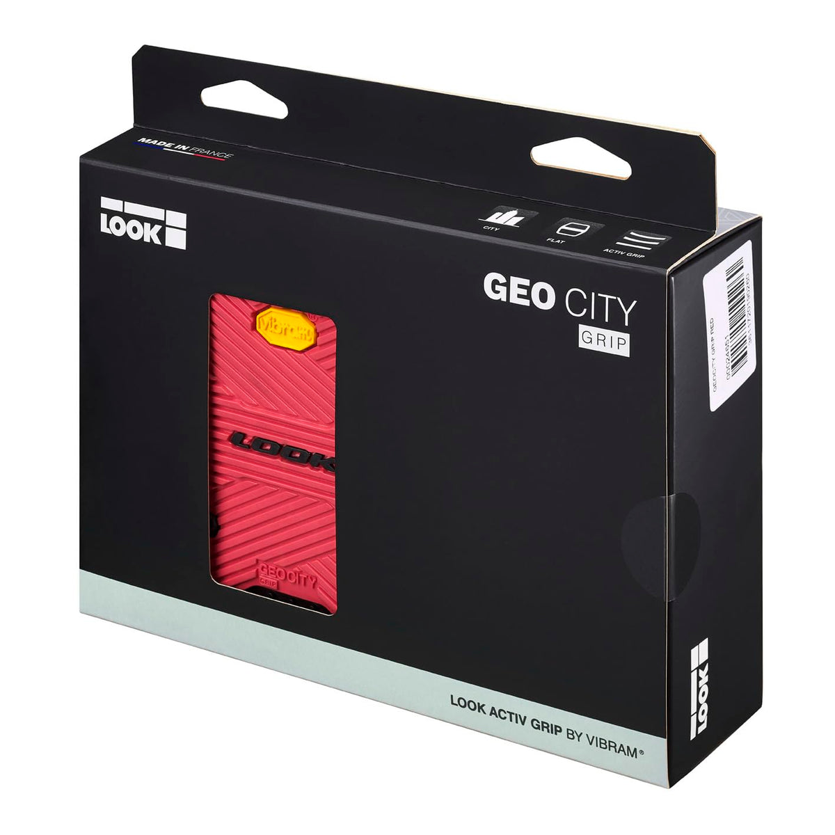 Look Cycle - Geo City Grip - MTB Bike Pedals - Flat Pedals - Slip-Proof Safety - Innovative Activ Grip Rubber - Premium High-Performance Urban Bike Pedal - Black