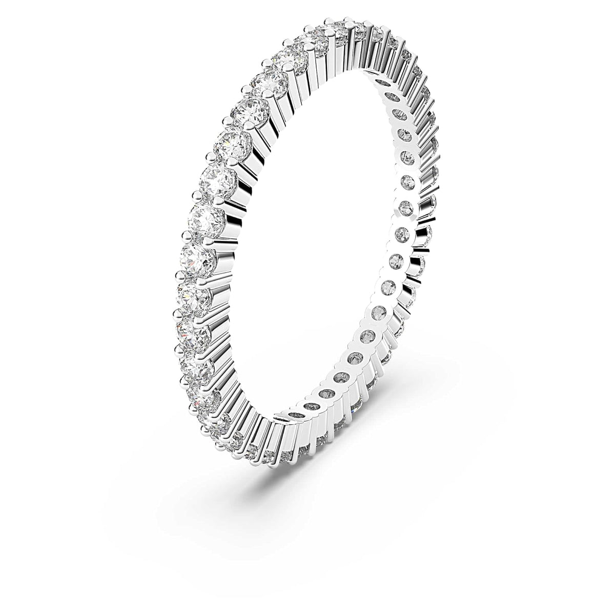SWAROVSKI Anillo Vittore, Blanco, Acabado en tono plateado
