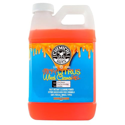 Chemical Guys CLD105 Gel limpiador de ruedas cítricas pegajoso seguro para todos los tipos de ruedas) funciona en automóviles, camiones, SUV, motocicletas, caravanas y más, 128 onzas líquidas 1 galón)