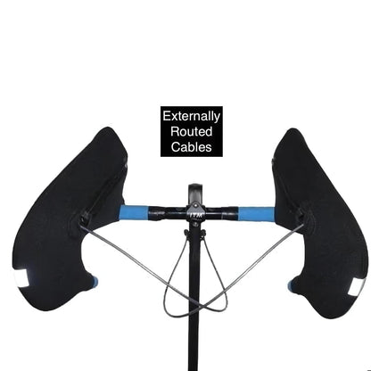 Bar Mitts Manoplas de manubrio de Bicicleta de Carretera para Clima frío, se Adapta a Cambios Shimano con Cables de Cambio de Ruta Externa