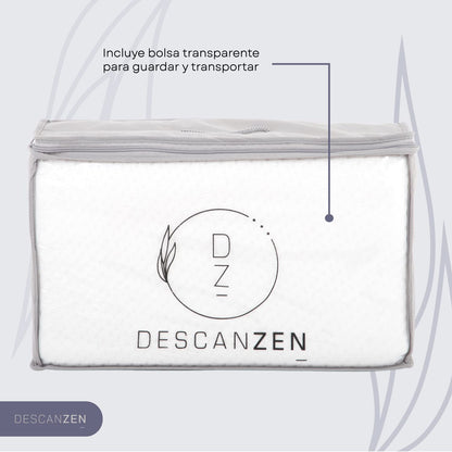 DescanZen | Almohada Ayu Ergonómica Suave - Memory Foam - Hipoalergénica y Antibacterial - Confort y Comodidad - Ortopédica