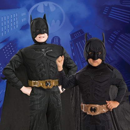 Batman Dark Knight Rises Child's Deluxe Muscle Chest Batman Costume with Mask/Headpiece and Cape