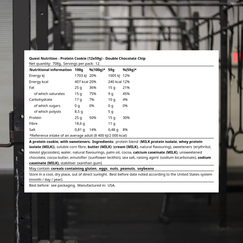 Quest Nutrition Galleta de Proteína sabor Doble Chocolate - Caja 12 Piezas