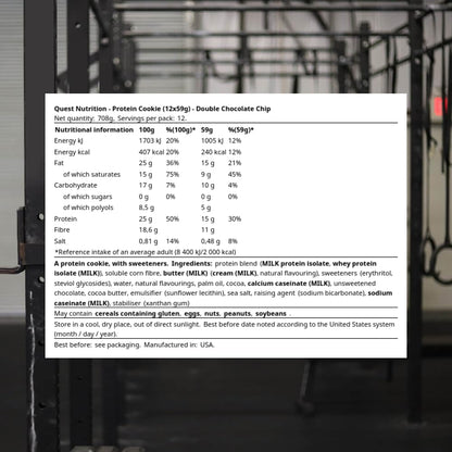 Quest Nutrition Galleta de Proteína sabor Doble Chocolate - Caja 12 Piezas