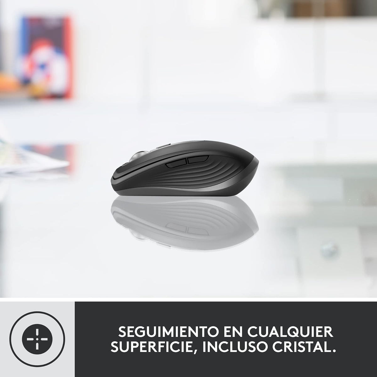 Logitech MX Anywhere 3 for Business – Mouse inalámbrico, Compacto, Ultrarrápido, Seguimiento en Cualquier Superficie, Recargable, Tecnología Logi Bolt, Bluetooth, Windows/Mac/iPadOS - Grafito