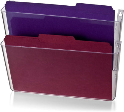 Officemate 21404 Wall File, Letter Size, 2 Pack, clear