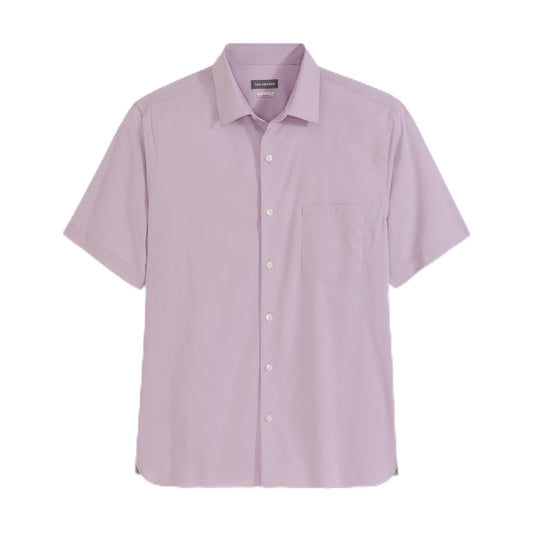 Van Heusen Camisa de Manga Corta sin Arrugas Camisa de Botones para Hombre
