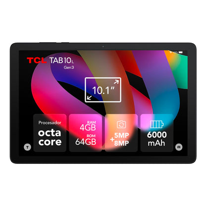 TCL Tab 10 Gen 3 | Tablet Android 14 | Pantalla 10.1” | 4GB RAM + 64GB | Flip Cover