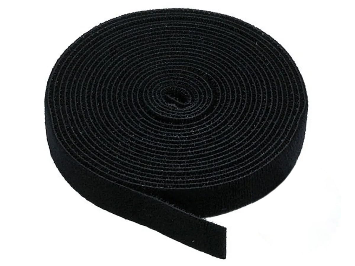 Monoprice 121887 3 Pack Hook & Loop Fastening Tape 5 Yd/Roll, 0.75", Black - (121887)Black - Negro - 3 paquetes