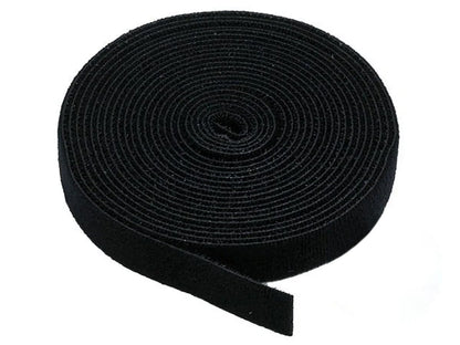 Monoprice 121887 3 Pack Hook & Loop Fastening Tape 5 Yd/Roll, 0.75", Black - (121887)Black - Negro - 3 paquetes