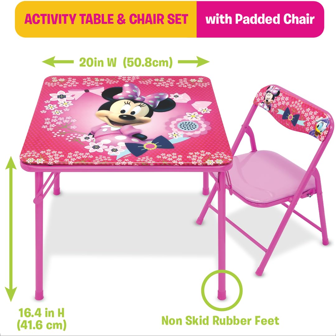 Disney - Minnie Mouse Blossoms & Bows Jr. Set de mesa de actividades con 1 silla