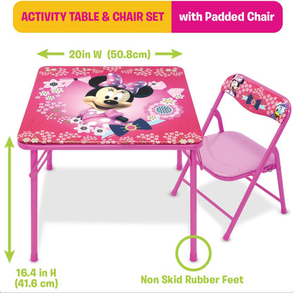 Disney - Minnie Mouse Blossoms & Bows Jr. Set de mesa de actividades con 1 silla