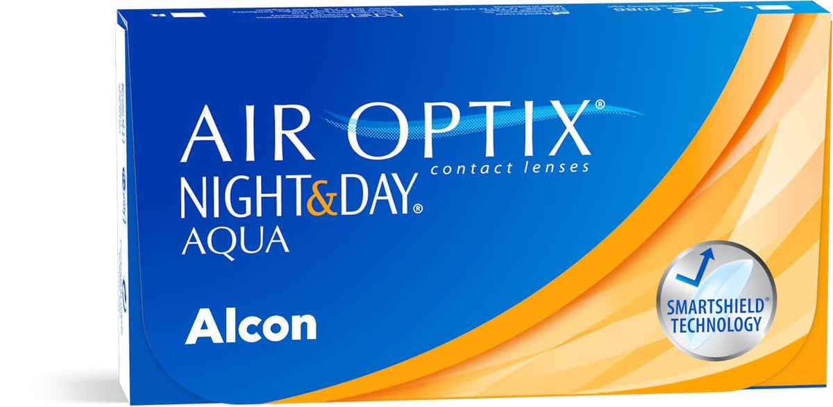 Air Optix Night & Day Aqua Lentes de contacto, 6 lentes, Dioptrías -0.75