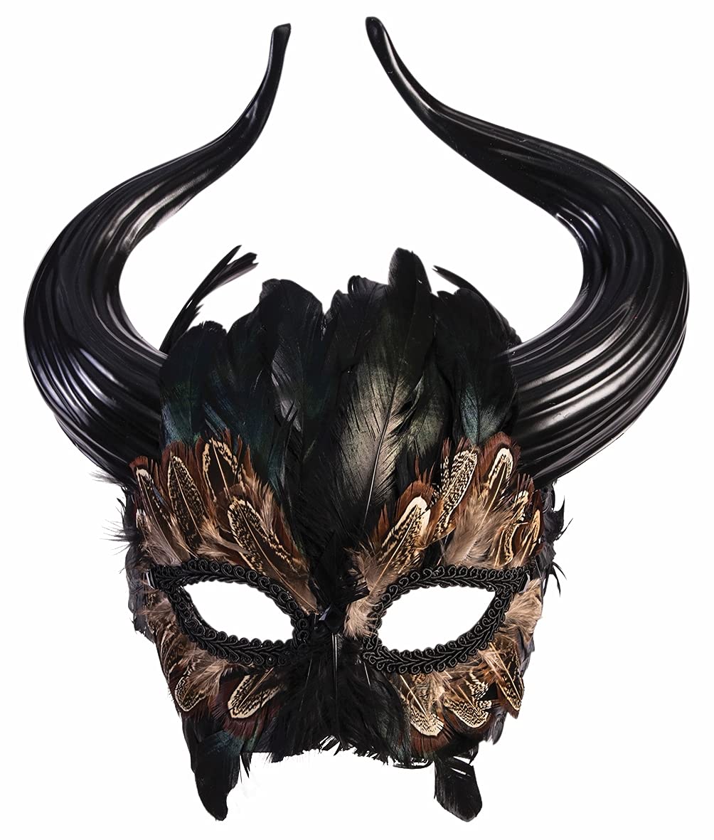 Forum Novelties Mítica criatura media máscara, Como se muestra, Talla única - Mythical Creatures Minotaur máscara