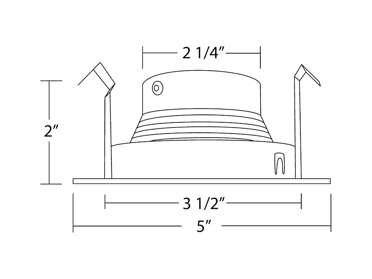 NICOR Lighting Embellecedor de deflector empotrable blanco de 4 pulgadas para bombilla MR16 (14002)