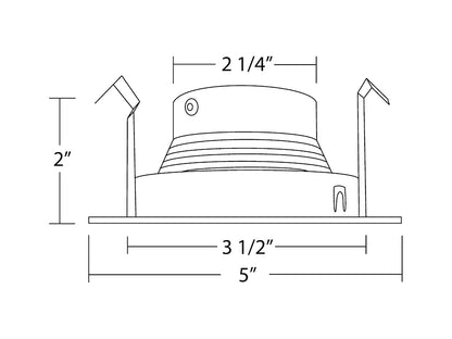 NICOR Lighting Embellecedor de deflector empotrable blanco de 4 pulgadas para bombilla MR16 (14002)