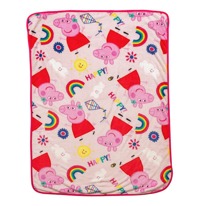 Franco Barbie Manta de Seda para Niños - 40 in x 50 in - Peppa Pig