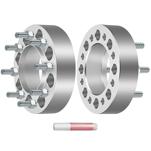 SCITOO - 2 espaciadores de Rueda de 2 Pulgadas de 8 x 6.5 Pernos 9/16 121 mm 8 lengüetas espaciadores de Rueda para Ram 3500 2500 para Dodge Ram 3500 Ram 2500 | Espaciadores de rueda para Ram 3500 2500 para Dodge Ram 3500 Ram 2500