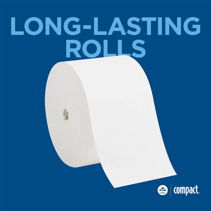 Georgia-Pacific Compact 193-74 4.05" Length, 3.85" Width, 5.75" Roll Diameter Coreless High Capacity 1-Ply Bathroom Tissue (Roll of 18)
