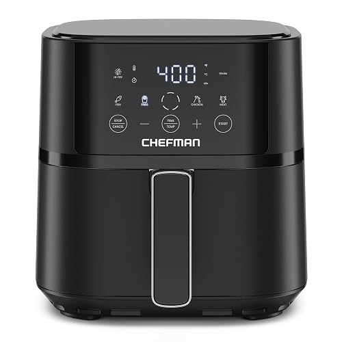 Chefman | Freidora de Aire Digital de 3.7 Litros de capacidad | TurboFry | Control Digital de un solo Toque.