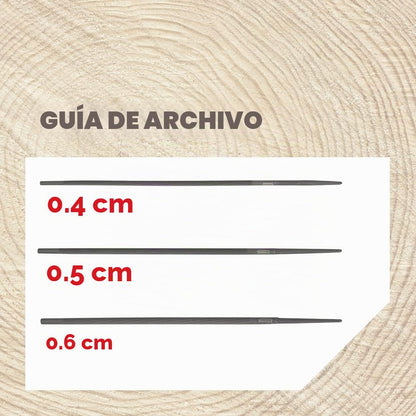 Oregon Kit de afilado universal de 7 piezas para motosierra – Incluye 5/32 pulgadas, 3/16 pulgadas y 7/32 pulgadas, lima plana de 6 pulgadas, asa, guía de archivo y bolsa de viaje (617067)
