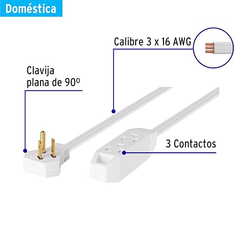 Ext. doméstc aterrizada 8m Clavija Plana
