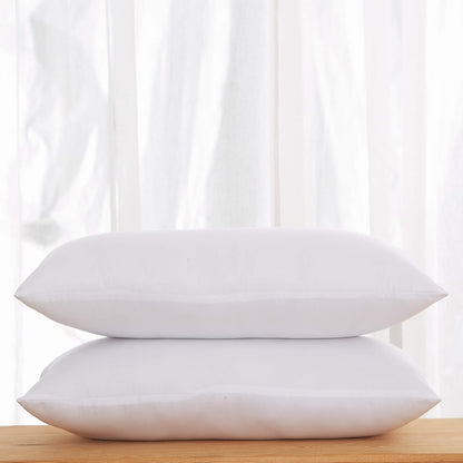 Acanva Hypoallergenic Pillow Insert Form Cushion Sham, Oblong Rectangle, 16" L x 26" W, Set of 2