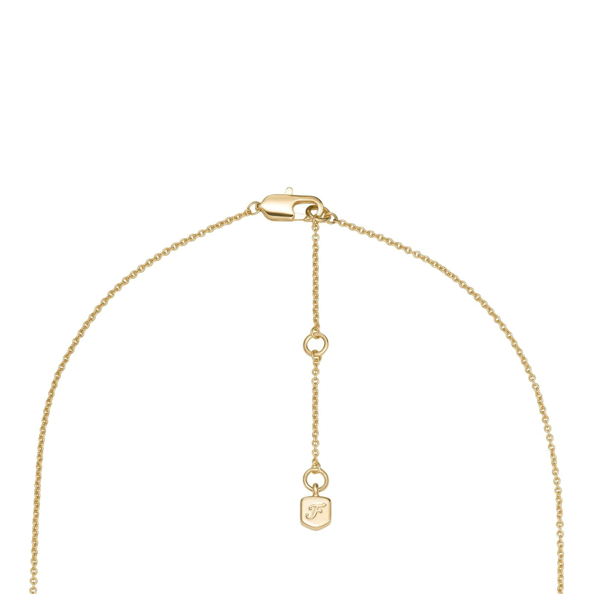 Collar Fossil Sutton JA7298710 de latón de color dorado para dama
