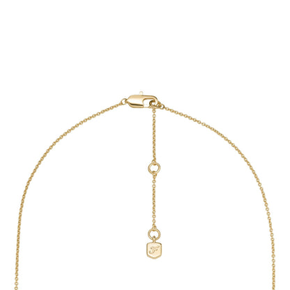 Collar Fossil Sutton JA7298710 de latón de color dorado para dama
