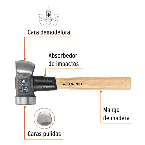 Truper MD-4HX, Marro demoledor 4 lb, mango 12"