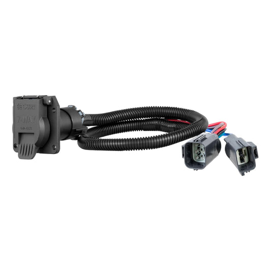 CURT Arnés de Cableado de Remolque 56443, 7 Pines, para Ford F-250, F-350, F-450 Super Duty, Negro
