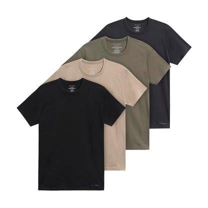Ted Baker - Paquete de 4 Camisetas de algodón con Cuello Redondo para Hombre, Ultra Suave y sin Etiquetas