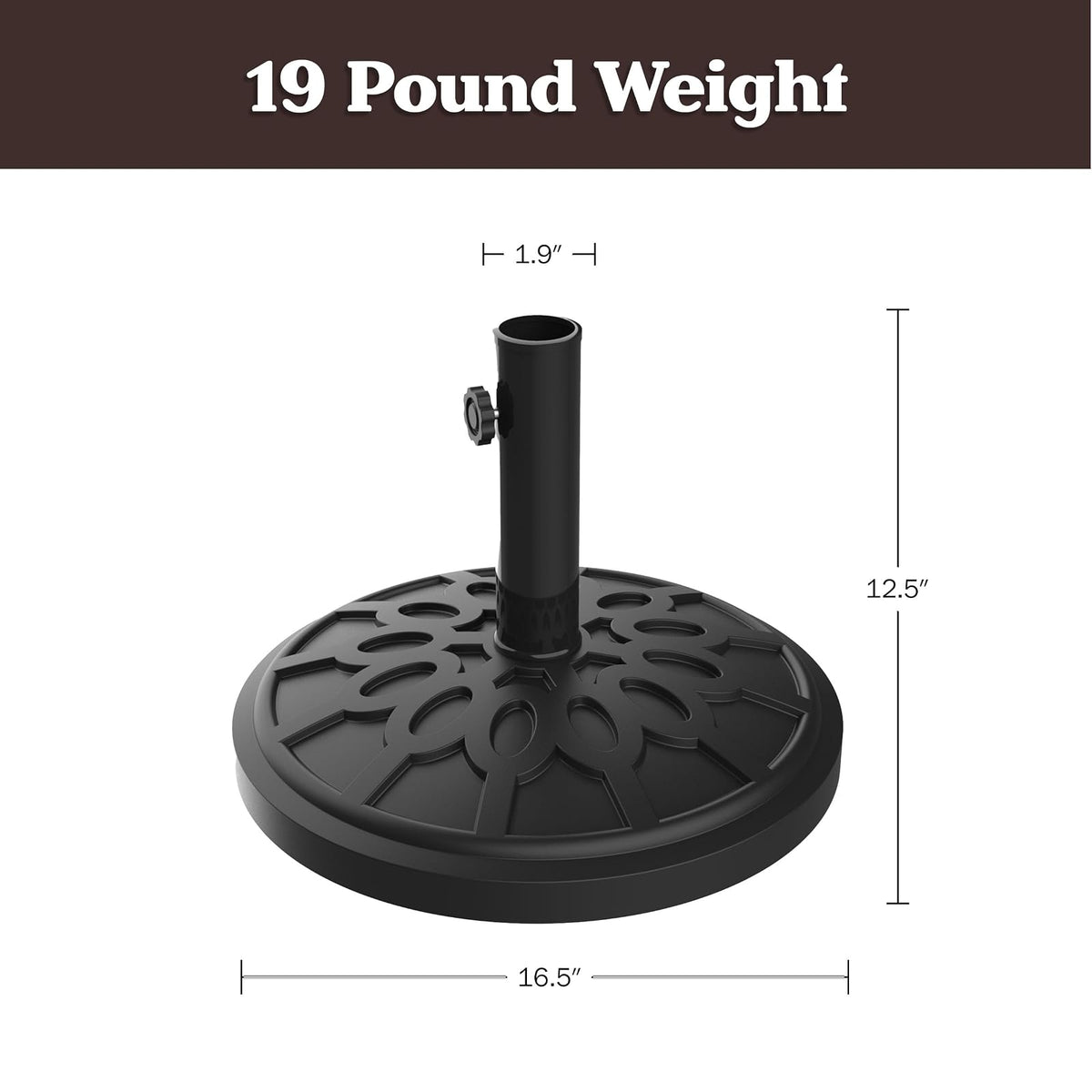 Pure Garden 50-103 Umbrella Base Outdoor Patio Umbrella Holder