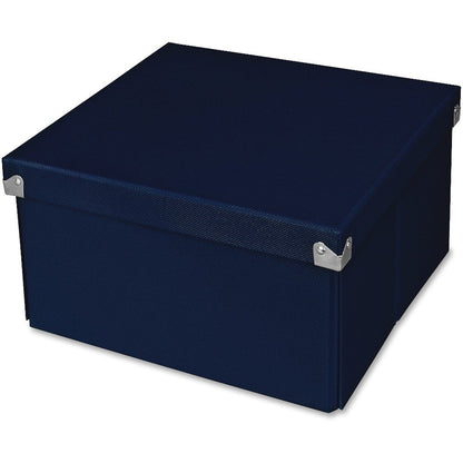 Samsill PNS-02-LS-RD Caja de Almacenamiento y Archivo, 9.75 x 9.75 x 5.75, color Rojo - Medium Square - Azul Marino