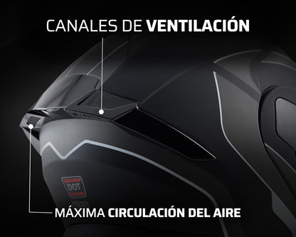 Exoskeleton Casco para Motocicleta GCT 180 Abatible XL