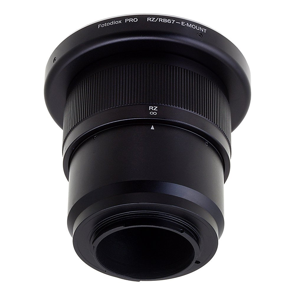 Fotodiox - Adaptador de Montura de Lente Pro con Barril de Enfoque, para Lentes Mamiya RB67 y RZ67 a Adaptador de cámara sin Espejo Sony E-Mount (APS-C y Marco Completo como NEX-7, a5100, a7II)