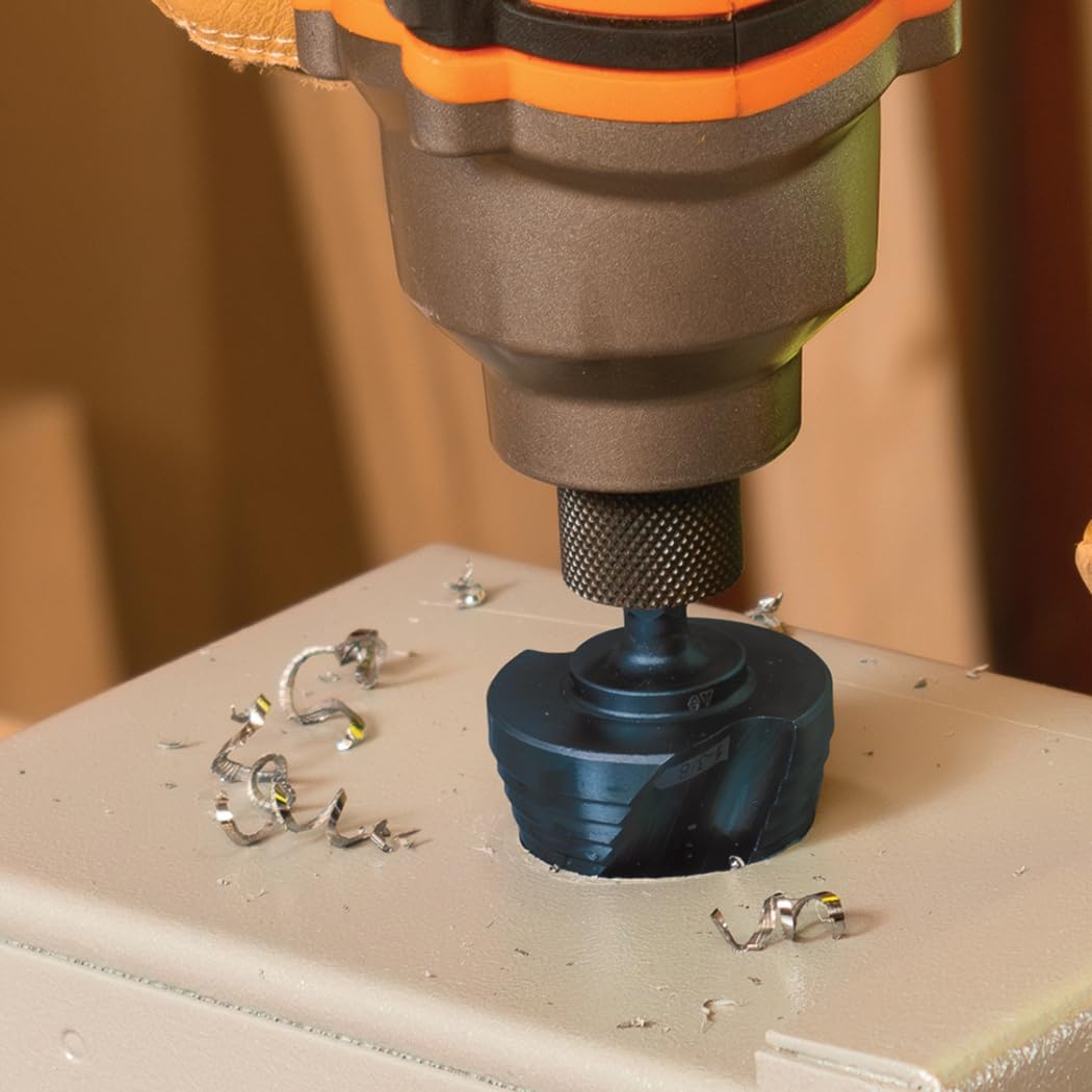 Klein Tools - Juego de 3 Brocas para Electricista con Aceite de Corte, Estuche Modular, Liberación Rápida, Impacto y Doble Espiral