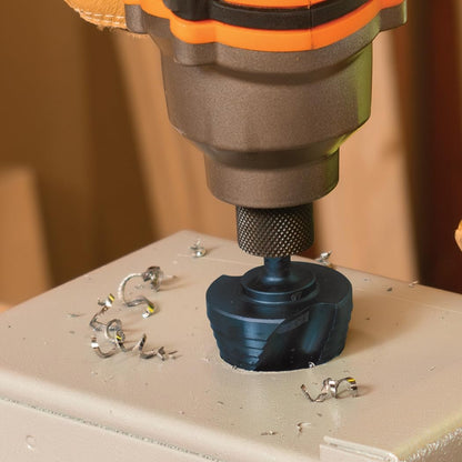 Klein Tools - Juego de 3 Brocas para Electricista con Aceite de Corte, Estuche Modular, Liberación Rápida, Impacto y Doble Espiral