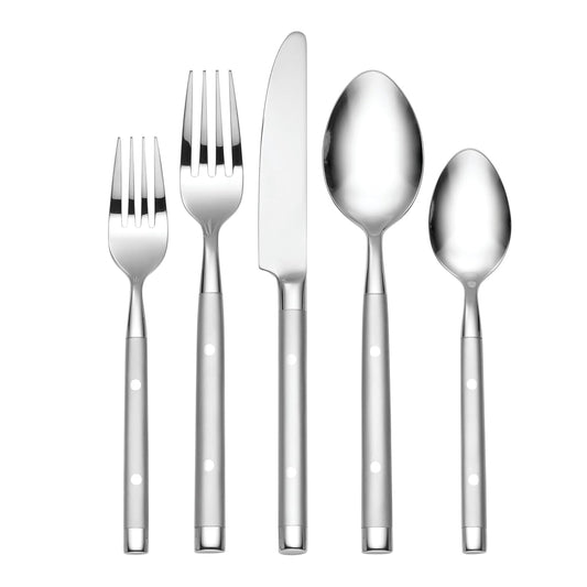 Hampton Forge Hampton Signature - Shangrila - Juego de cubiertos de 20 piezas, servicio para 4, plata