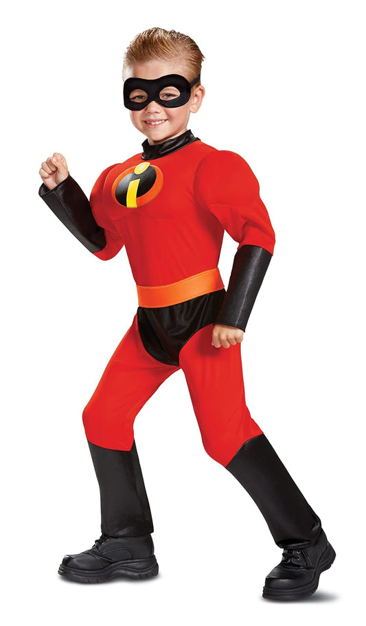 Disguise Disney Pixar Dash Incredibles 2 Muscle - Disfraz de niño pequeño, talla M (3T-4T)