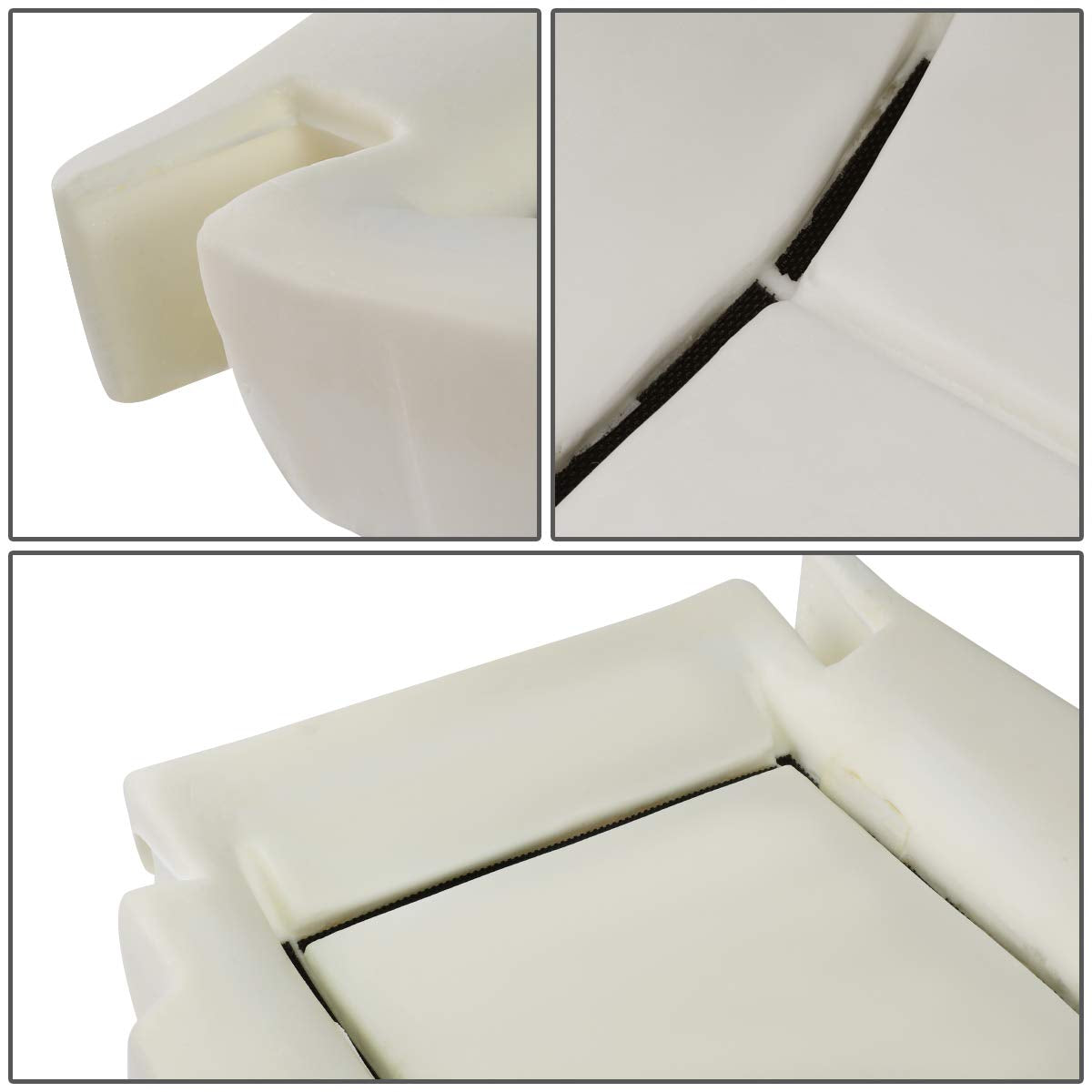 DNA Motoring ZTL-Y-0036 Cojín Inferior Asiento Conductor Blanco para Dodge Ram 06-10 (Asientos Tela)
