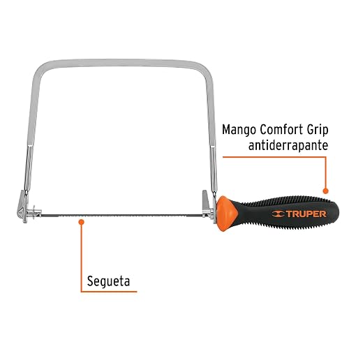 Truper ACA-6X, Arco calador para segueta 6", mango ergonómico antiderrapante