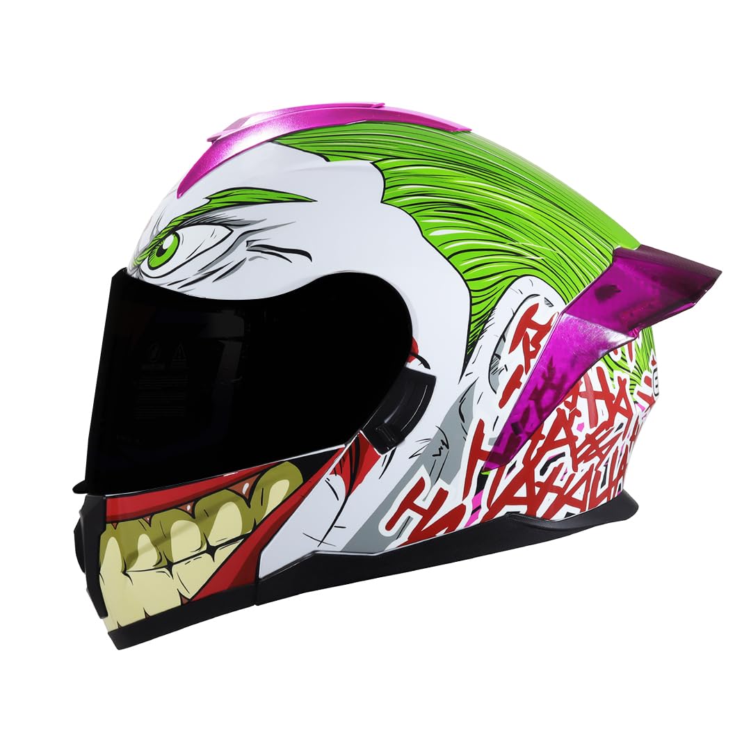 Edge Casco Modular DC para Moto con Doble Visor Antivaho, Certificado DOT - XL - ABATIBLE JOKER 2.0