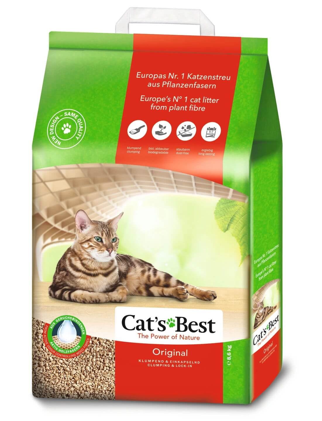 Cat's Best Arena Ecológica Öko Plus para Gato, Natural - 20 Litros