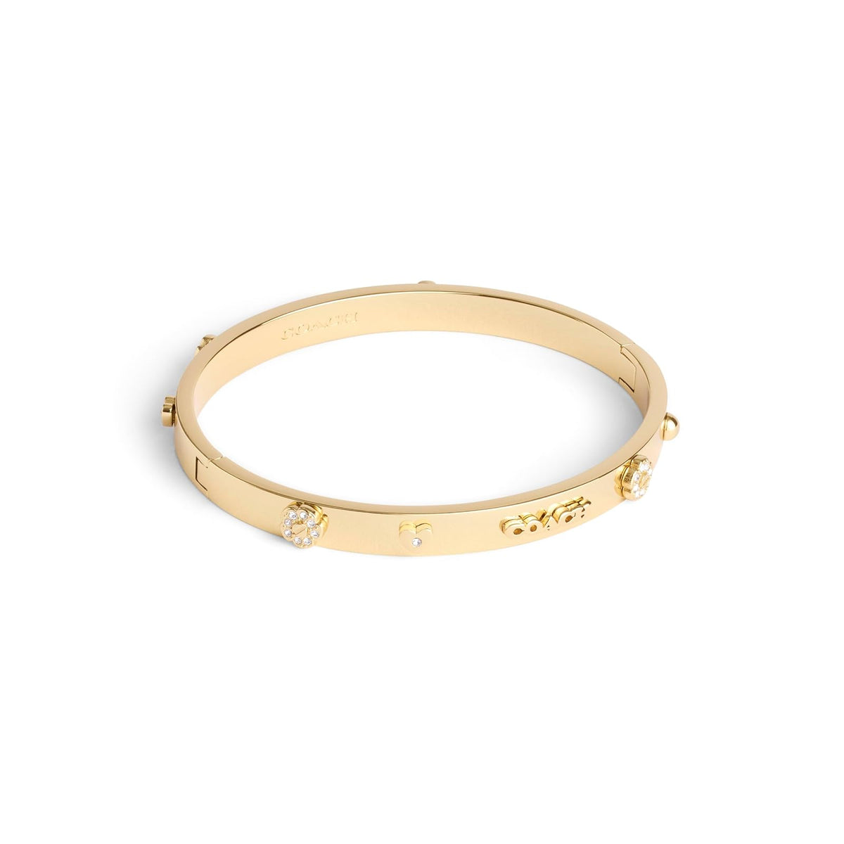 Coach - Pulsera de pulsera con motivos mixtos para mujer, Talla única, Latón Vidrio, Sin piedra preciosa