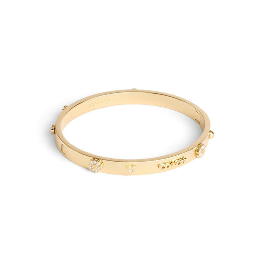 Coach - Pulsera de pulsera con motivos mixtos para mujer, Talla única, Latón Vidrio, Sin piedra preciosa