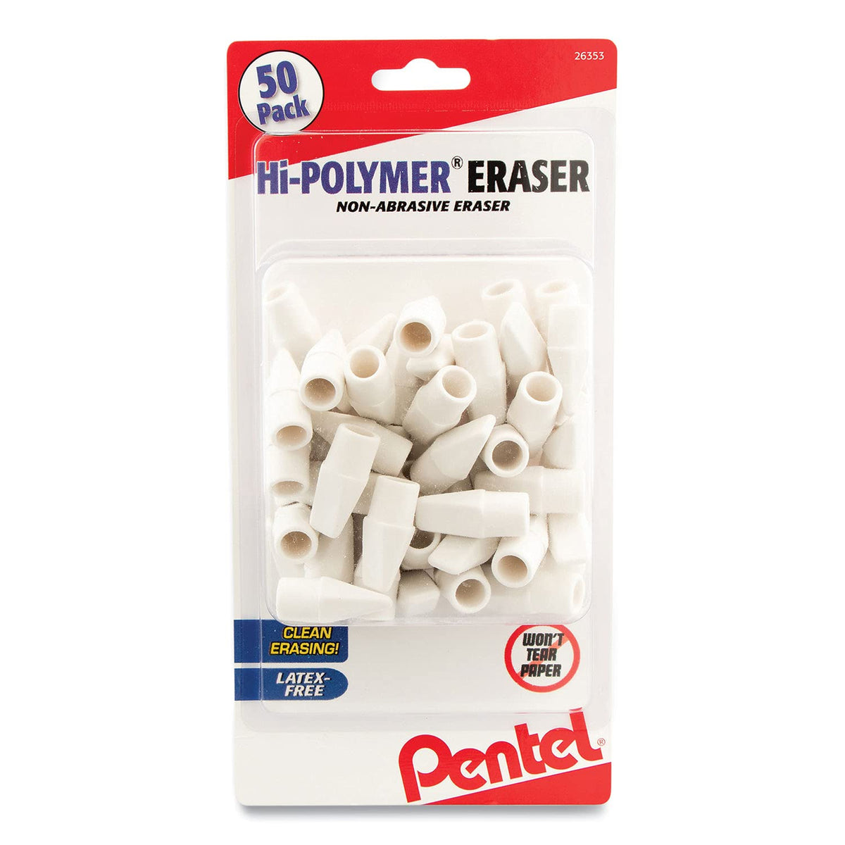 Pentel Long Lasting Eraser , White (ZEH02BP50)