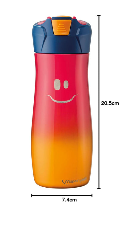 Maped Picnik - Botella de agua, acero inoxidable, 580 ml, Rosa
