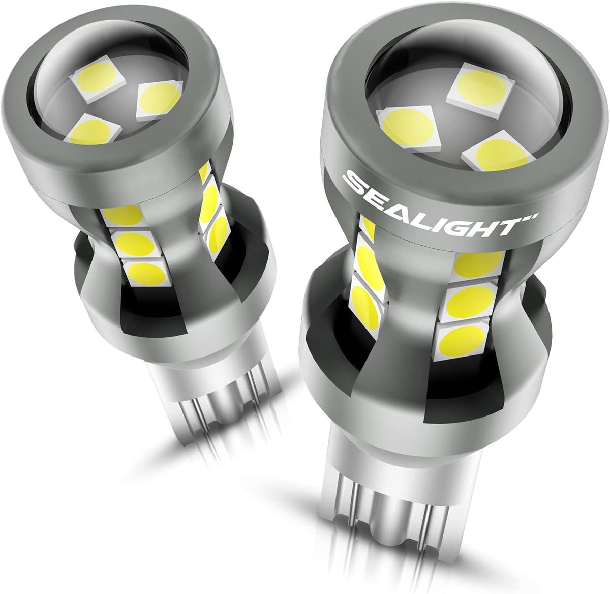 SEALIGHT 912/921/T15 Foco LED Marcha Atrás Chips 3030-SMD Proyector Repuesto Luces Traseras Blanco 6000K 2 Piezas